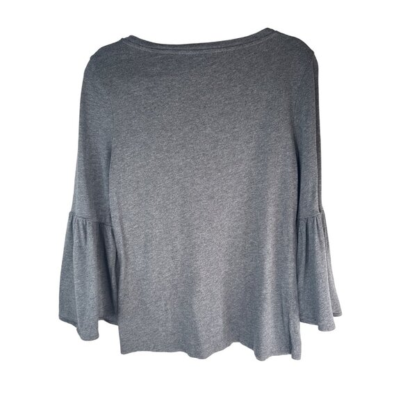 2/$30 Banana Republic Medium Designer Tee Belle Sleeve Top Gray - Picture 3 of 14